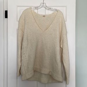 Oversized Free People Cream Sweater